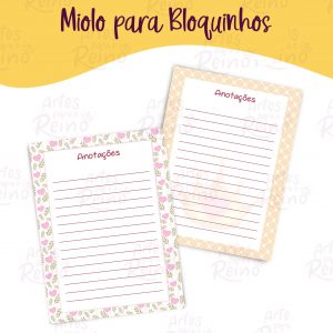 Miolo para Bloquinhos