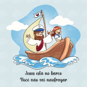 Arte Digital Jesus no Barco