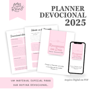 Planner Devocional 2025 Recomeçar em Deus