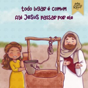Arte Jesus no poço
